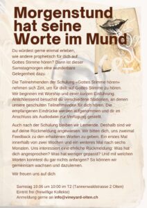 Morgenstund hat seine Worte im Mund 2027